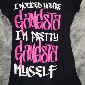 Charlotte Russe Medium Bright Baby Gangsta Tee